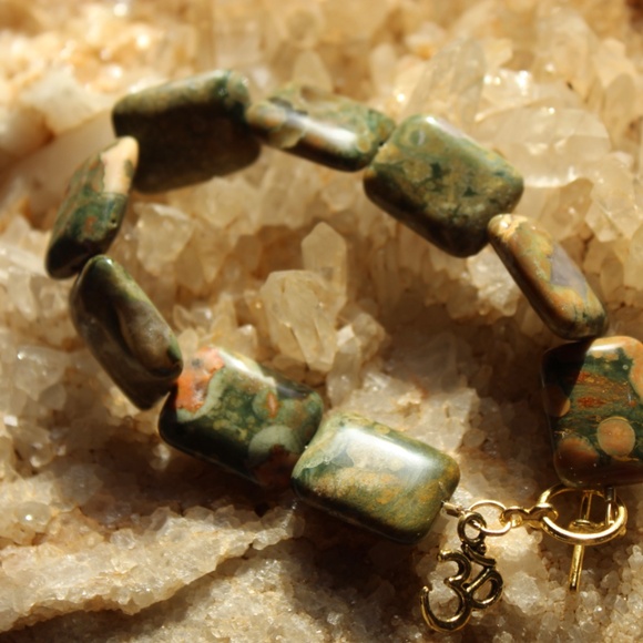 Hand-beaded Rhyolite Bracelet - Picture 2 of 4